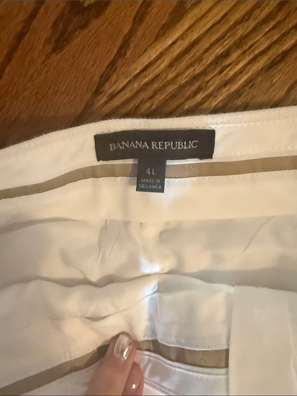 Women's white Tuxedo Wide-Leg Linen Pants